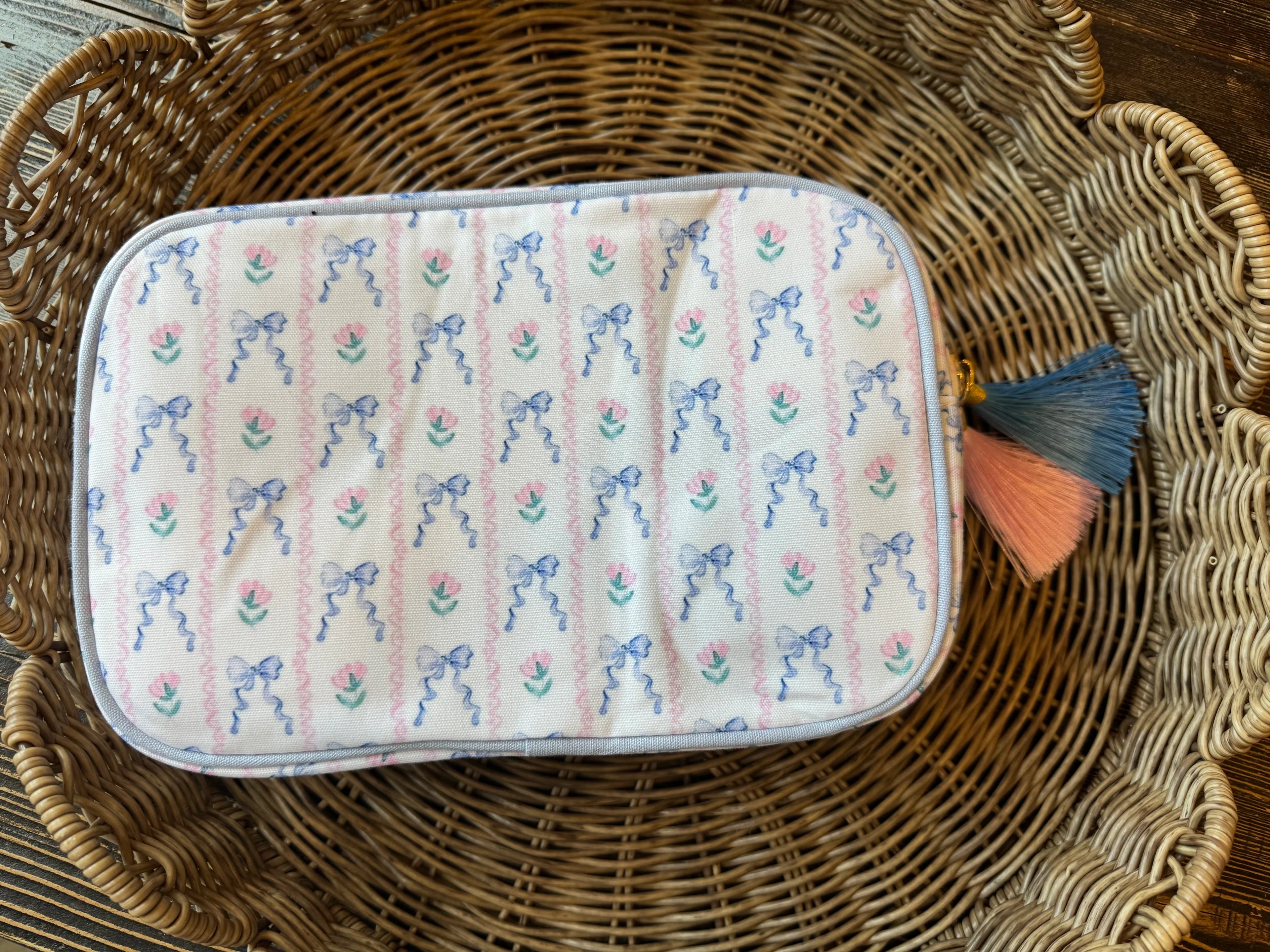 Embroidered Cosmetic Bag