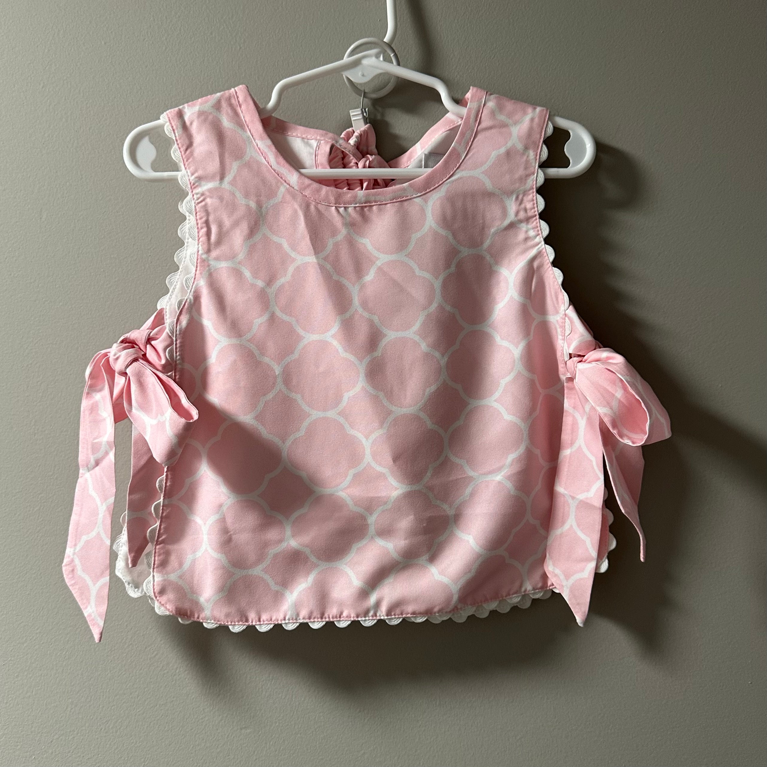 Pink & White Apron Set