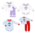 Snowman Ruffle Pants Set