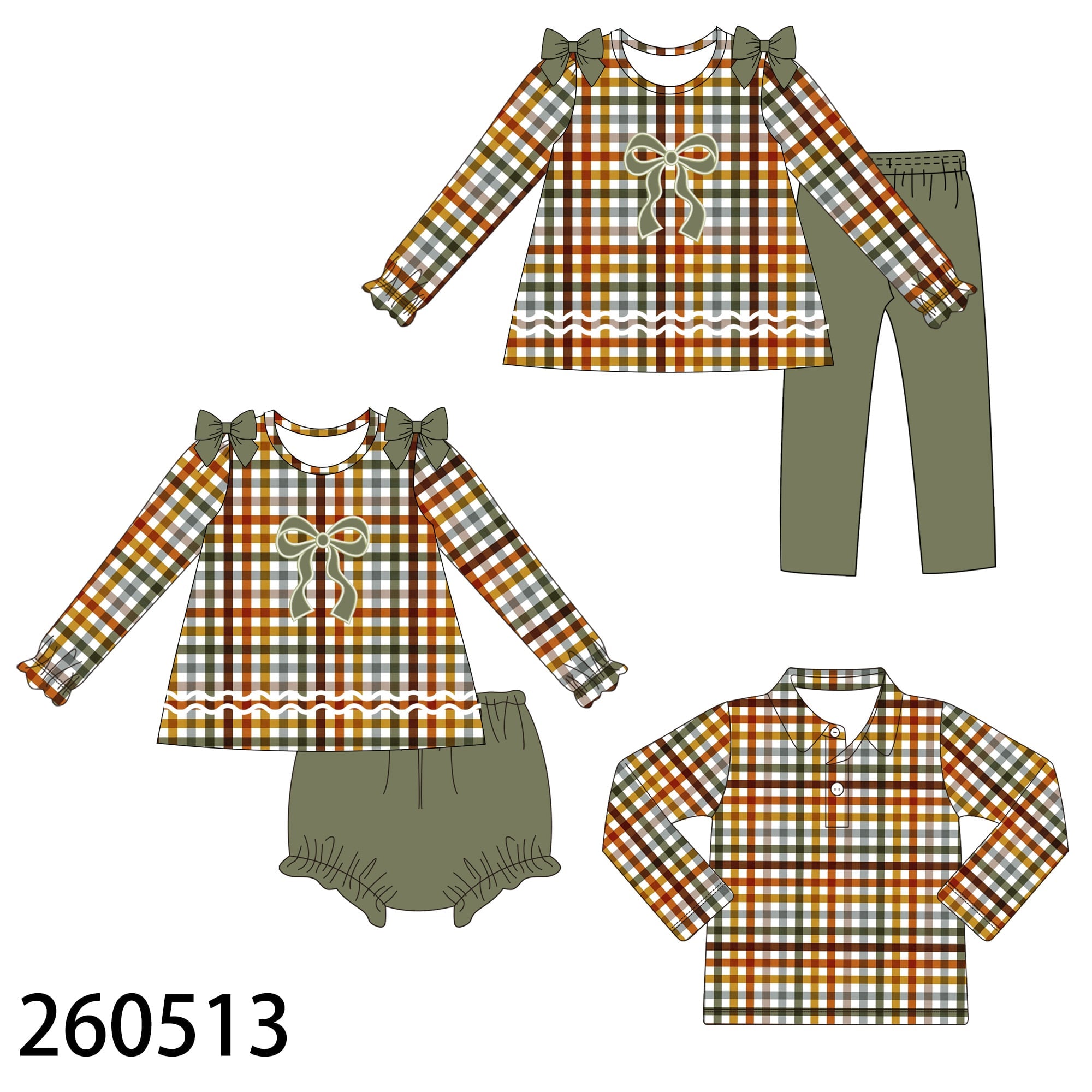 Fall Plaid Legging Set