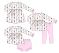 Pink Trellis Christmas Legging Set